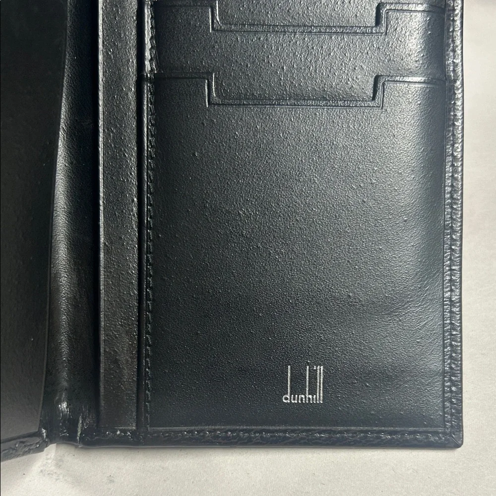 Burberry Black Leather Briefcase with Top Handles Dunhill Wallet set Rare
